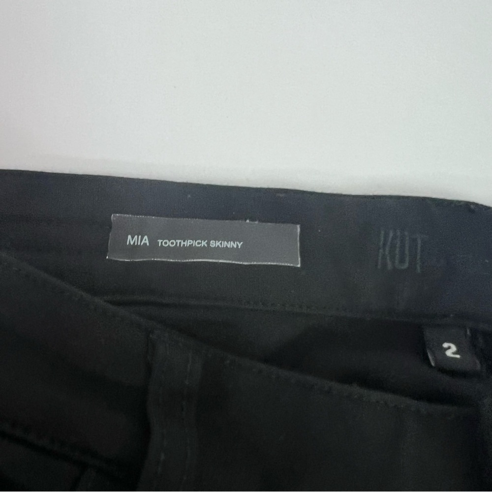 KUT From The KLOTH Women’s MIA Toothpick Skinny Jegging Pant Sz 2 Black Stretch - Picture 4 of 14